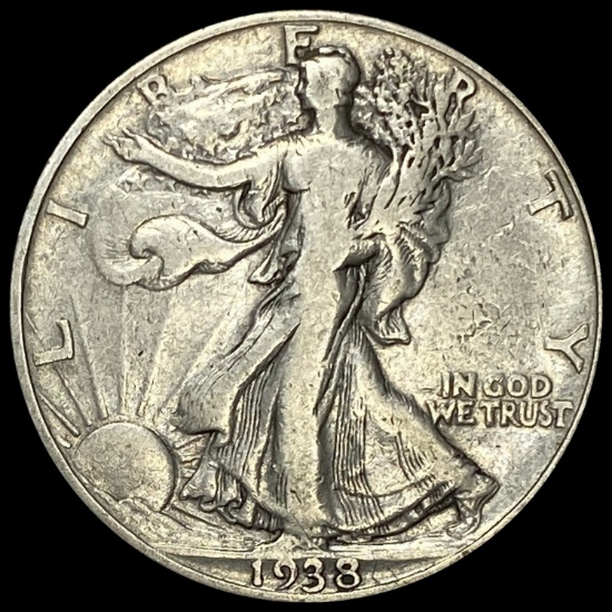 1938-D Walking Liberty Half Dollar LIGHTLY CIRCULATED