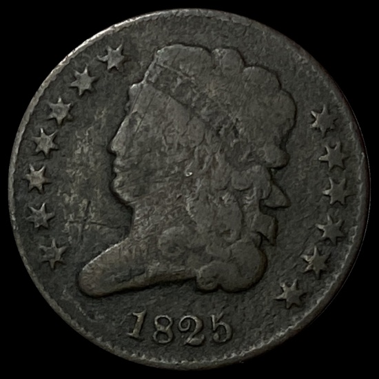 1825 Classic Head Half Cent NICELY CIRCULATED