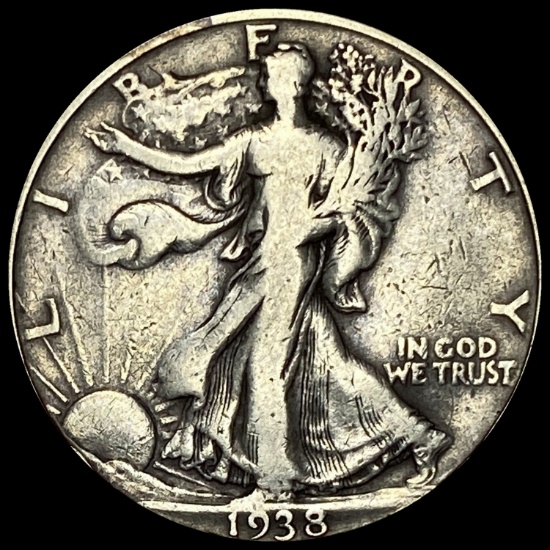 1938-D Walking Liberty Half Dollar LIGHTLY CIRCULATED