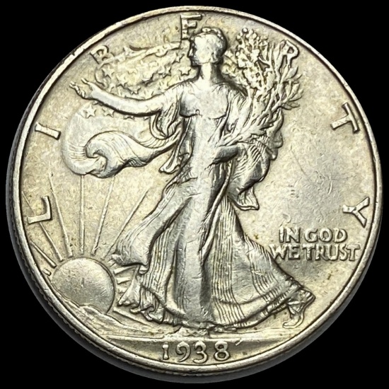 1938-D Walking Liberty Half Dollar LIGHTLY CIRCULATED