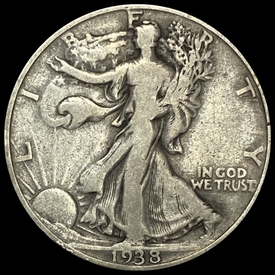 1938-D Walking Liberty Half Dollar LIGHTLY CIRCULATED