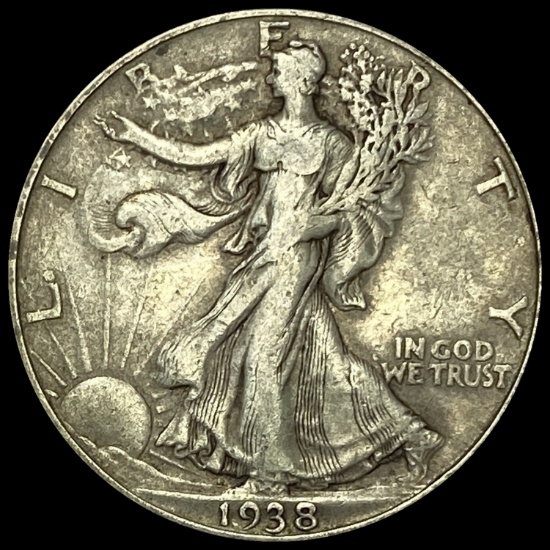 1938-D Walking Liberty Half Dollar LIGHTLY CIRCULATED
