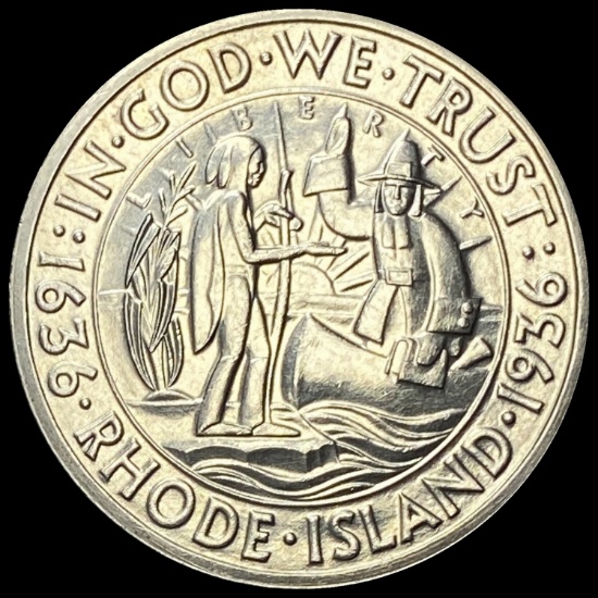 1936 Rhode Island Half Dollar GEM BU
