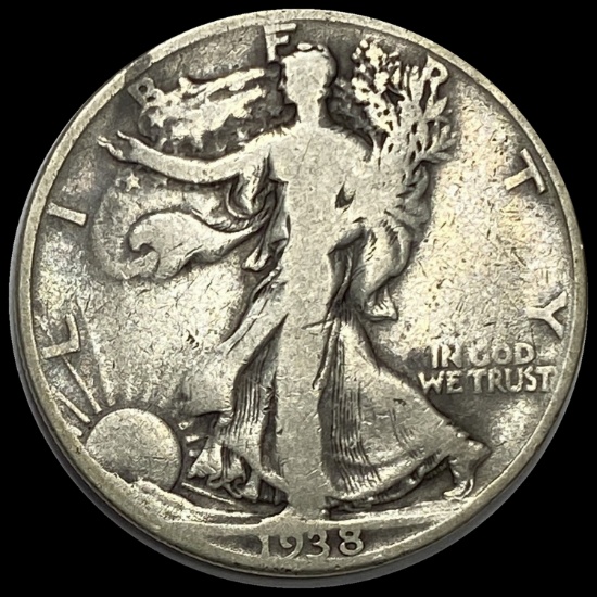 1938-D Walking Liberty Half Dollar LIGHTLY CIRCULATED