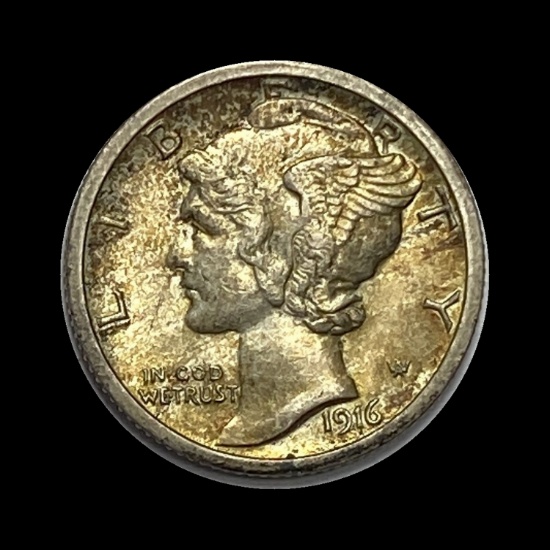 1916-S Mercury Dime CHOICE AU