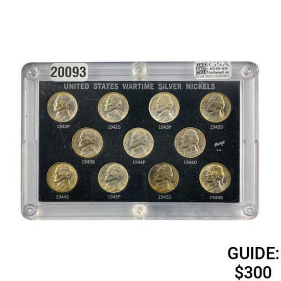 1942-1945 U.S. Wartime Silver Nickels