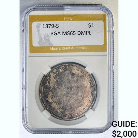 1879-S Morgan Silver Dollar PGA MS65 DMPL