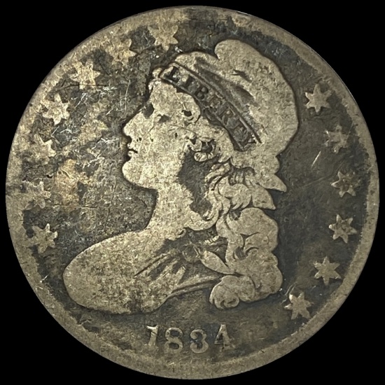 1834 Capped Bust Half Dollar NICELY CIRCULATED
