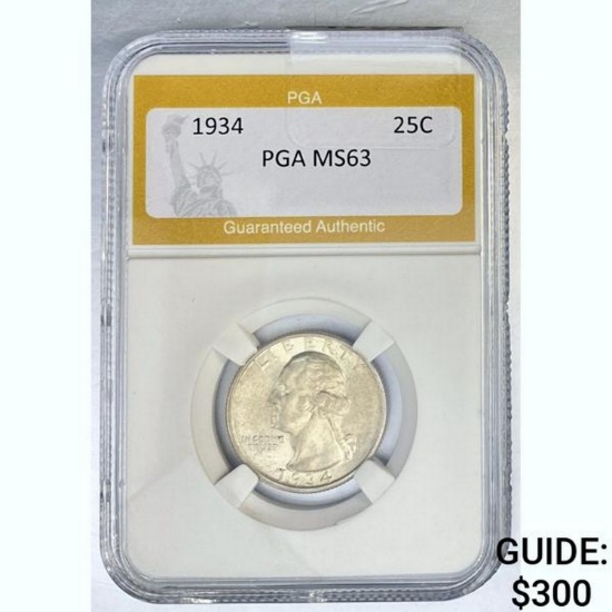 1934 Washington Quarter PGA MS63