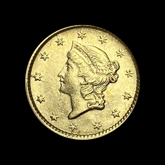 1853 Liberty Head Gold Dollar CHOICE AU