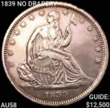 1839 NO DRAPERY Seated Liberty Half Dollar CHOICE AU