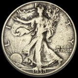 1938-D Walking Liberty Half Dollar LIGHTLY CIRCULATED