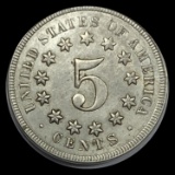 1868 Shield Nickel NEARLY UNCIRCULATED
