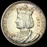 1893 Isabella Quarter Dollar CHOICE AU