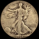 1938-D Walking Liberty Half Dollar LIGHTLY CIRCULATED