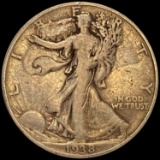 1938-D Walking Liberty Half Dollar LIGHTLY CIRCULATED