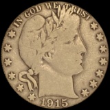 1915 Barber Half Dollar LIGHTLY CIRCULATED