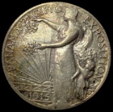 1915-S SILVER Panama-Pacific Half Dollar CLOSELY UNCIRCULATED