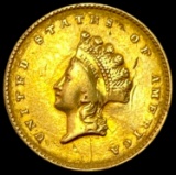 1855 GOLD 1 Dollar Indian Head CLOSELY UNCIRCULATED