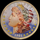 1921 Morgan Silver Dollar-Colorized UNCIRCULATED