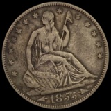 1855 Seated Liberty Half Dollar LIGHTLY CIRCULATED