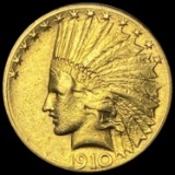 1910 Indian Head Eagle $10 Gold Coin NEARLY UNCIRCULATED