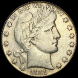 1911-S Barber Half Dollar LIGHTLY CIRCULATED