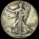 1938-D Walking Liberty Half Dollar LIGHTLY CIRCULATED