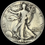1938-D Walking Liberty Half Dollar LIGHTLY CIRCULATED