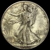 1938-D Walking Liberty Half Dollar ABOUT UNCIRCULATED