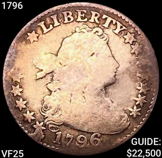 1796 Draped Bust Dime LIGHTLY CIRCULATED