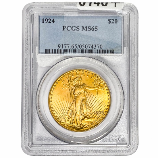 1924 $20 Gold Double Eagle PCGS MS65