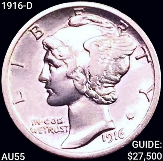 1916-D Mercury Dime HIGH GRADE