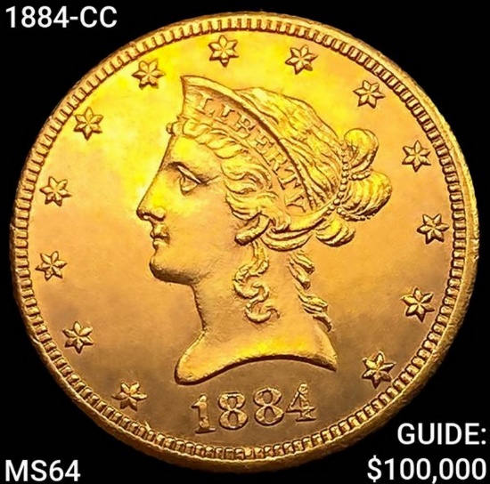 1884-CC $10 Gold Eagle CHOICE BU