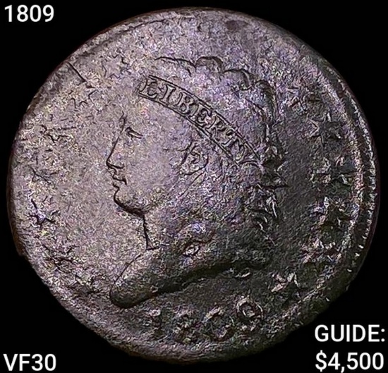 1809 Classic Head Large Cent LIGHTLY CIRCULATED