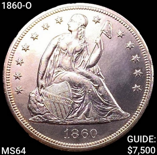 1860-O Seated Liberty Dollar CHOICE BU