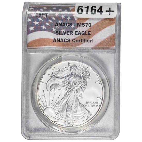 1997 Silver Eagle ANACS MS70