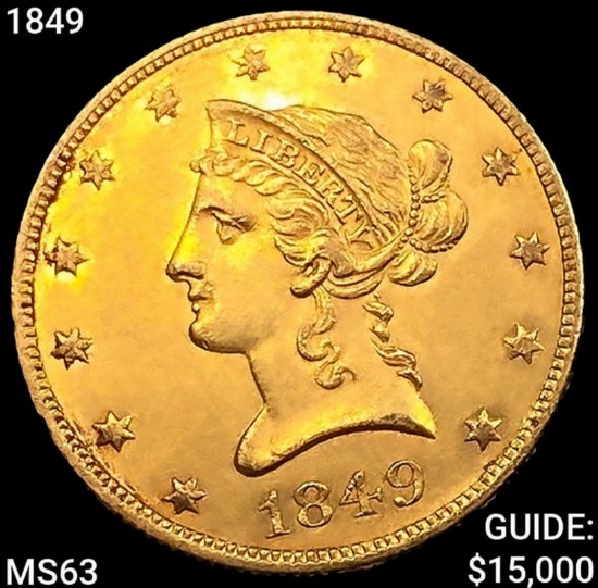 1849 $10 Gold Eagle CHOICE BU