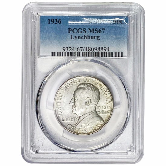 1936 Lynchburg Half Dollar PCGS MS67