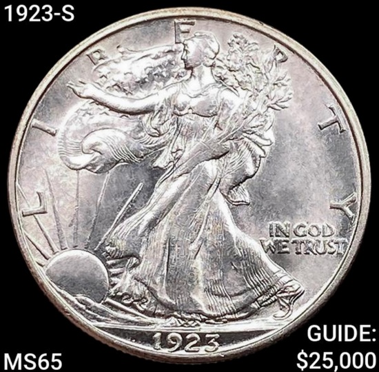 1923-S Walking Liberty Half Dollar