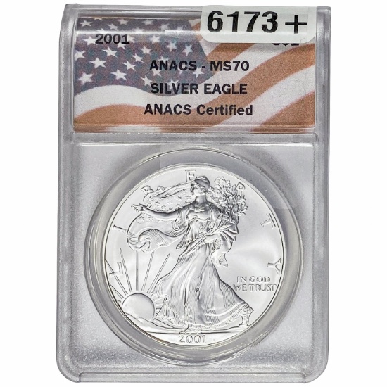 2001 Silver Eagle ANACS MS70