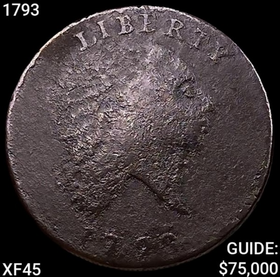 1793 Chain Cent AMERI NEARLY UNCIRCULATED