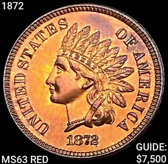 1872 Indian Head Cent CHOICE BU RD
