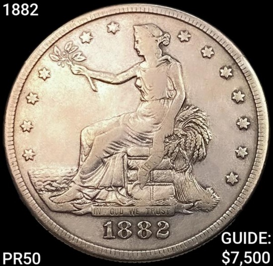 1882 Silver Trade Dollar CHOICE PROOF
