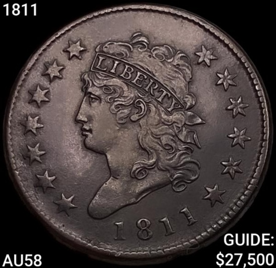 1811 Classic Head Large Cent CHOICE AU