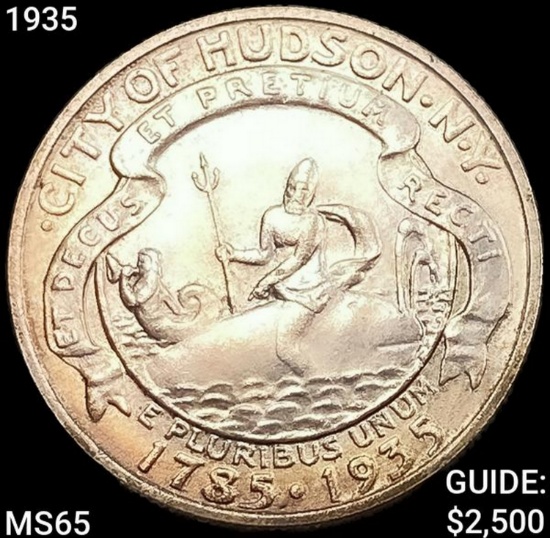 1935 Hudson Half Dollar GEM BU