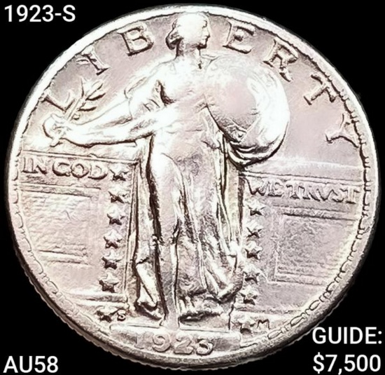 1923-S Standing Liberty Quarter CHOICE AU