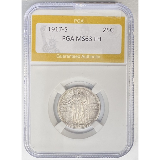 1917-S Standing Liberty PGA MS63 FH