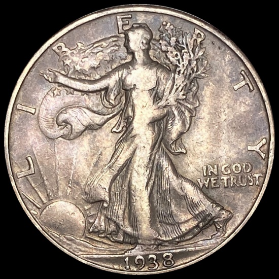 1938-D Silver Walking Liberty Half Dollar LIGHTLY CIRCULATED