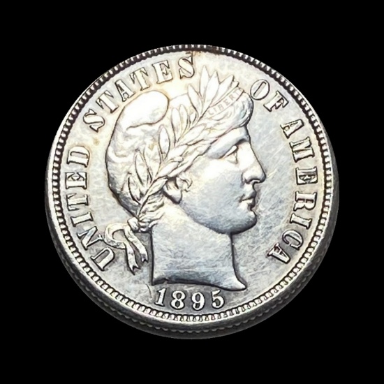 1895-S Silver Barber Dime GEM BU